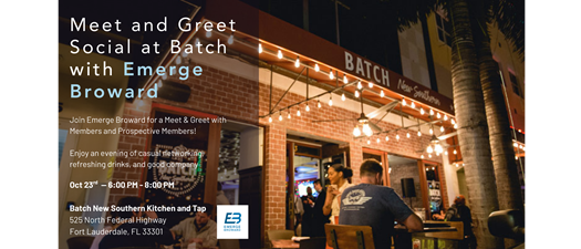 Meet and Greet Social at Batch New Southern Kitchen and Tap