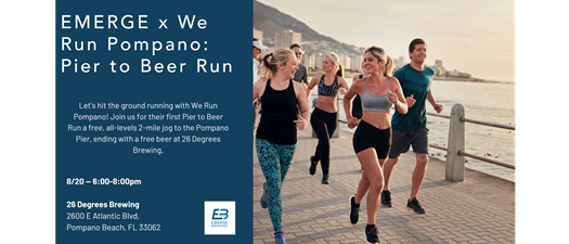 EMERGE x We Run Pompano: Pier to Beer Run 🏃‍♀️🍺