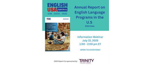 EnglishUSA & Bonard Webinar: Annual Report on English Language Programs in the U.S.