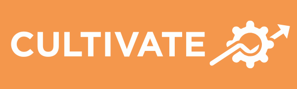 Image with "Cultivate" and a gear and arrow icon