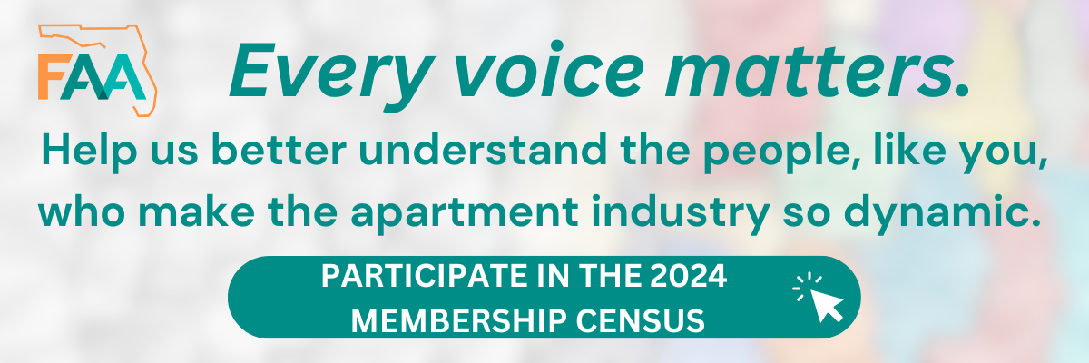 Graphic reflecting non-descript faces and stating "Every voice counts" and encouraging members to participate in the membership census.