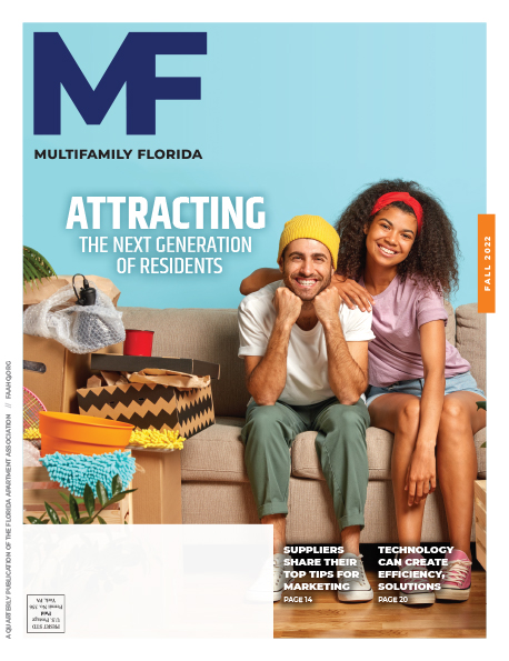 Multifamily Florida magazine cover showing happy young couple