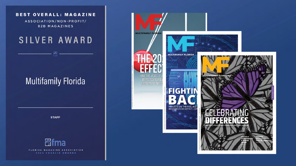 FMA Silver Award with Montage of Magazine Covers