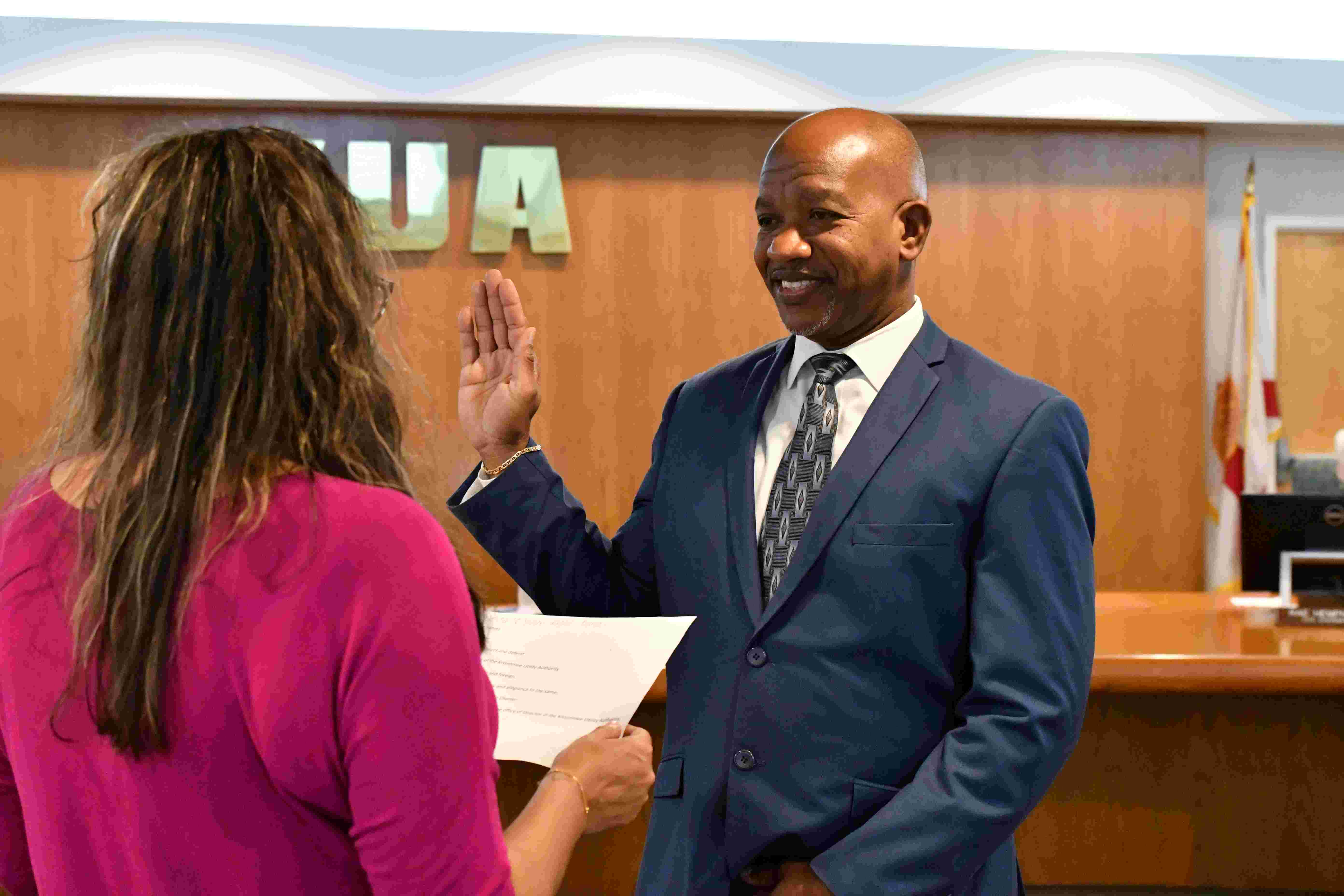 Reginald Hardee Taking Oath