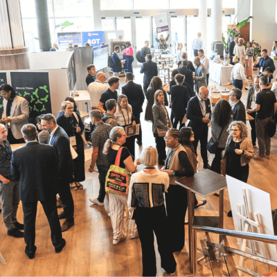Image of exhibit booths at a GALA conference