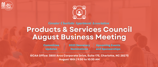 Products & Services Council August Business Meeting 