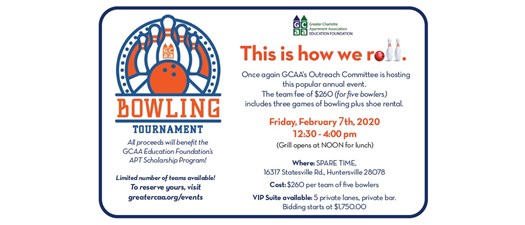 GCAA Annual Charity Bowling Tournament