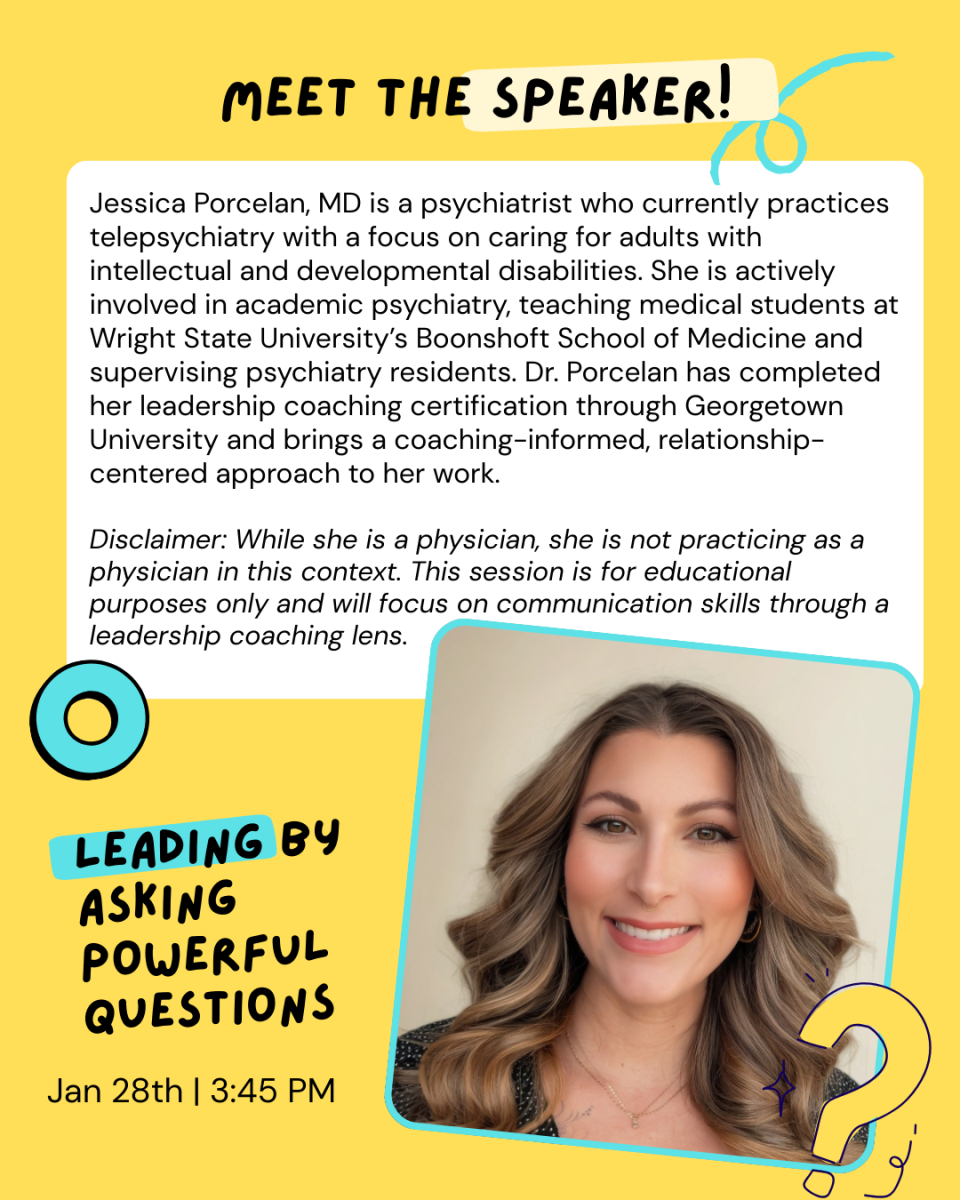 Jessica Porcelan, MD is a psychiatrist who currently practices telepsychiatry with a focus on caring for adults with intellectual and developmental disabilities. She is actively involved in academic psychiatry, teaching medical students at Wright State University&rsquo;s Boonshoft School of Medicine and supervising psychiatry residents. Dr. Porcelan has completed her leadership coaching certification through Georgetown University and brings a coaching-informed, relationship-centered approach to her work.  Disclaimer: While she is a physician, she is not practicing as a physician in this context. This session is for educational purposes only and will focus on communication skills through a leadership coaching lens.