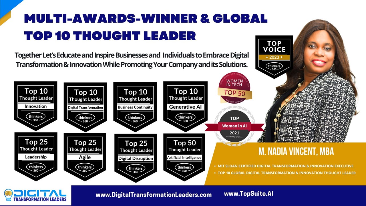 Top 10 Global Thought Leadership and multi-Awards-Winning AI Thought Leader M. Nadia Vincent