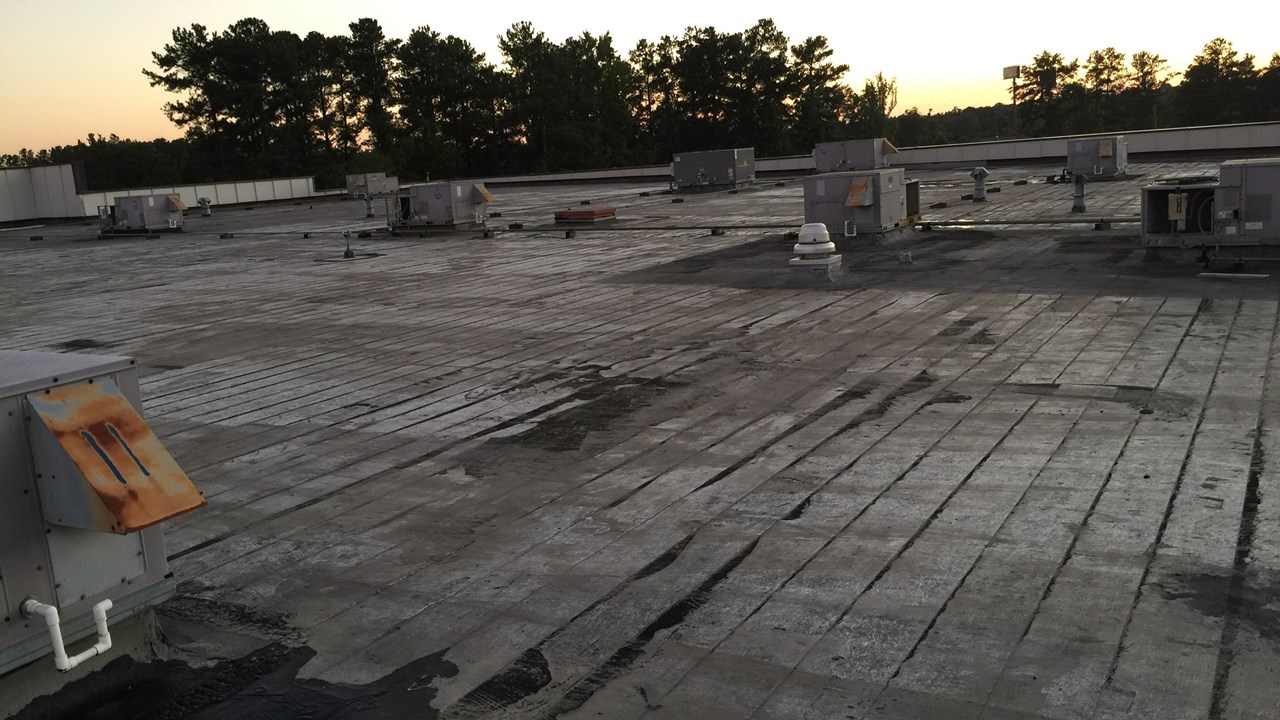 Old roof with dozens of leaks