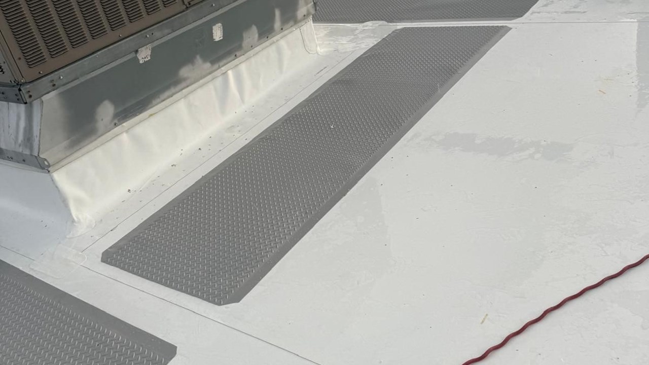 TPO HVAC curbs and walk pads | Capital City Roofing Alpharetta