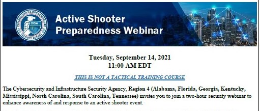 Active Shooter Preparedness Webinar