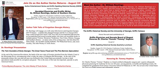 Author Willliam Rawlings at UGA