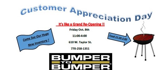 Bumper to Bumper Customer Appreciation Day