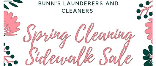 Bunn's Cleaners Spring Cleaning Sidewalk Sale