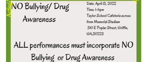 No Bullying/Drug Awareness Talent Show