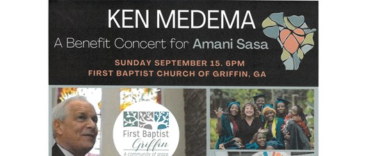 First Baptist presents Ken Medema A Benefit Concert for Amani Sasa