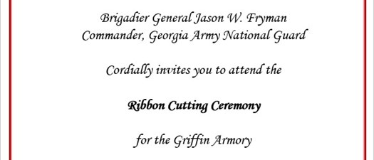 Ribbon Cutting Ceremony for the Griffin Armory