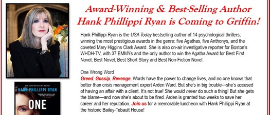 Award-Winning & Best-Selling Author Hank Phillippi Ryan