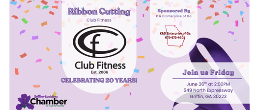 Ribbon Cutting for Club Fitness 20 Years