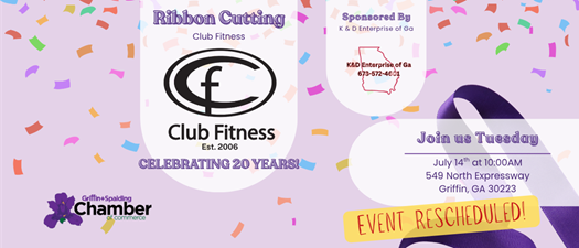 Ribbon Cutting for Club Fitness 20 Years