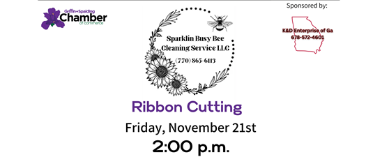 Ribbon Cutting - Sparklin Busy Bee Cleaning Service