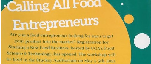 UGA workshop - Starting a New Food Business