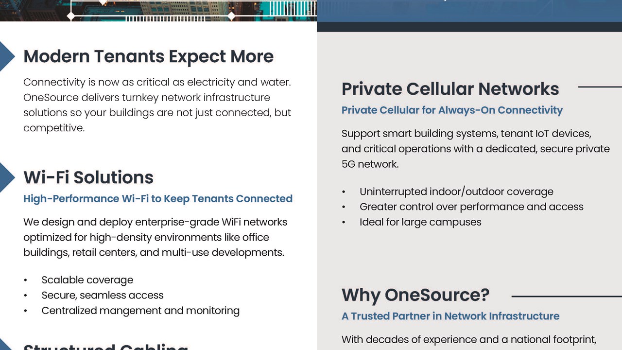 Commercial Real Estate Connectivity & Smart Building Solutions