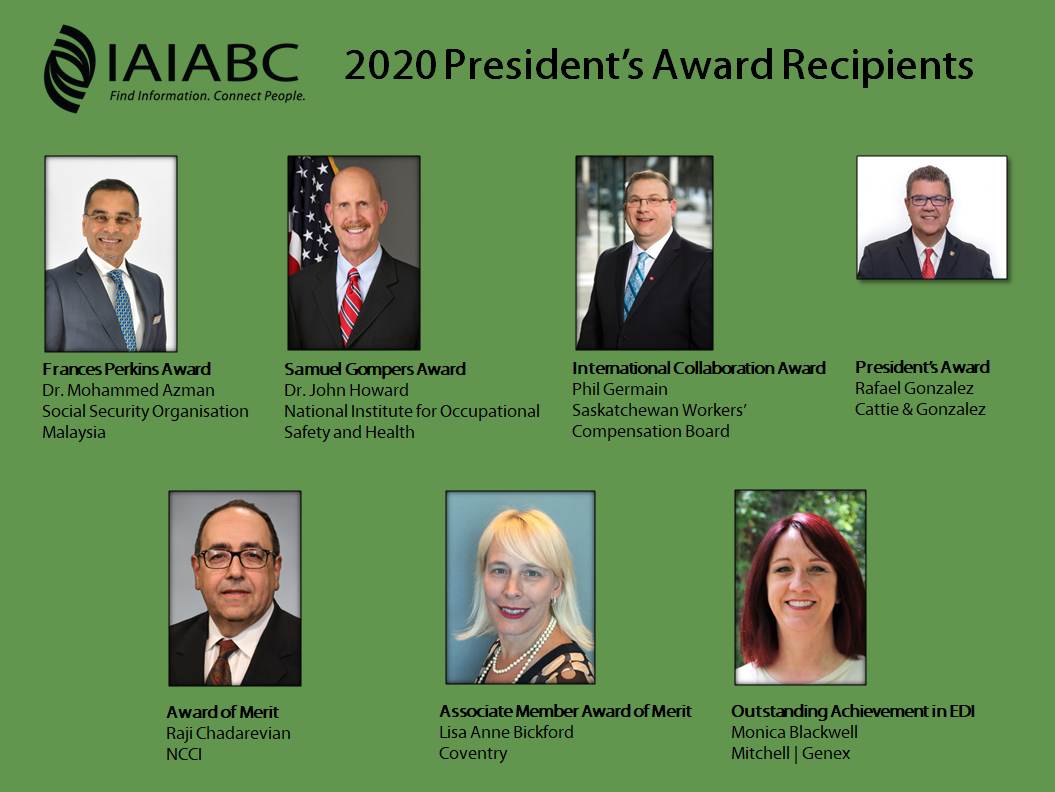 2020 IAIABC President's Award Recipients