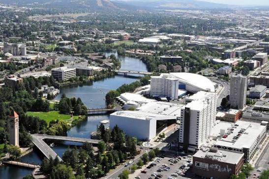 Davenport Hotel on Spokane River