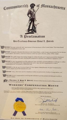 April 2011 Governor's Workers' Compensation Month Proclamation