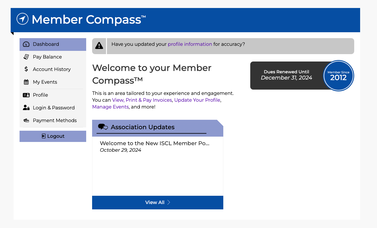 Member Compass Dashboard