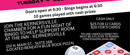 Kernersville Chamber of  Commerce Bingo Night at Room at the Inn