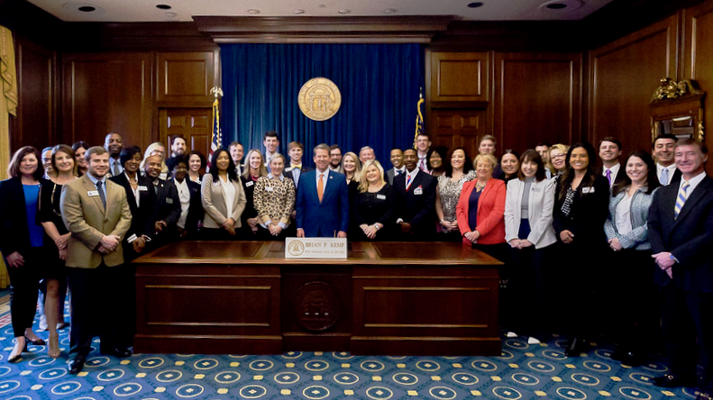 LA Class with Georgia Governor