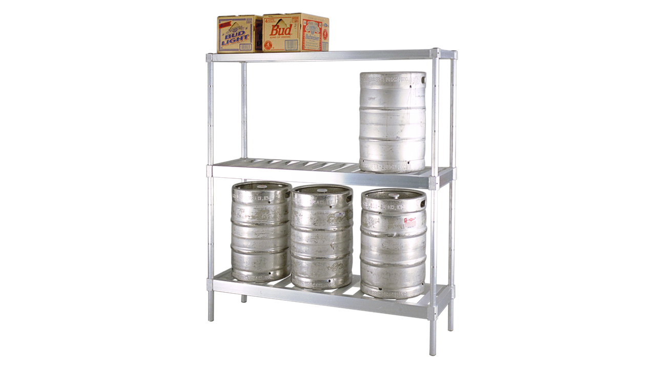 NS933 New Age Industrial Single Deep Keg Stacker Shelving Unit