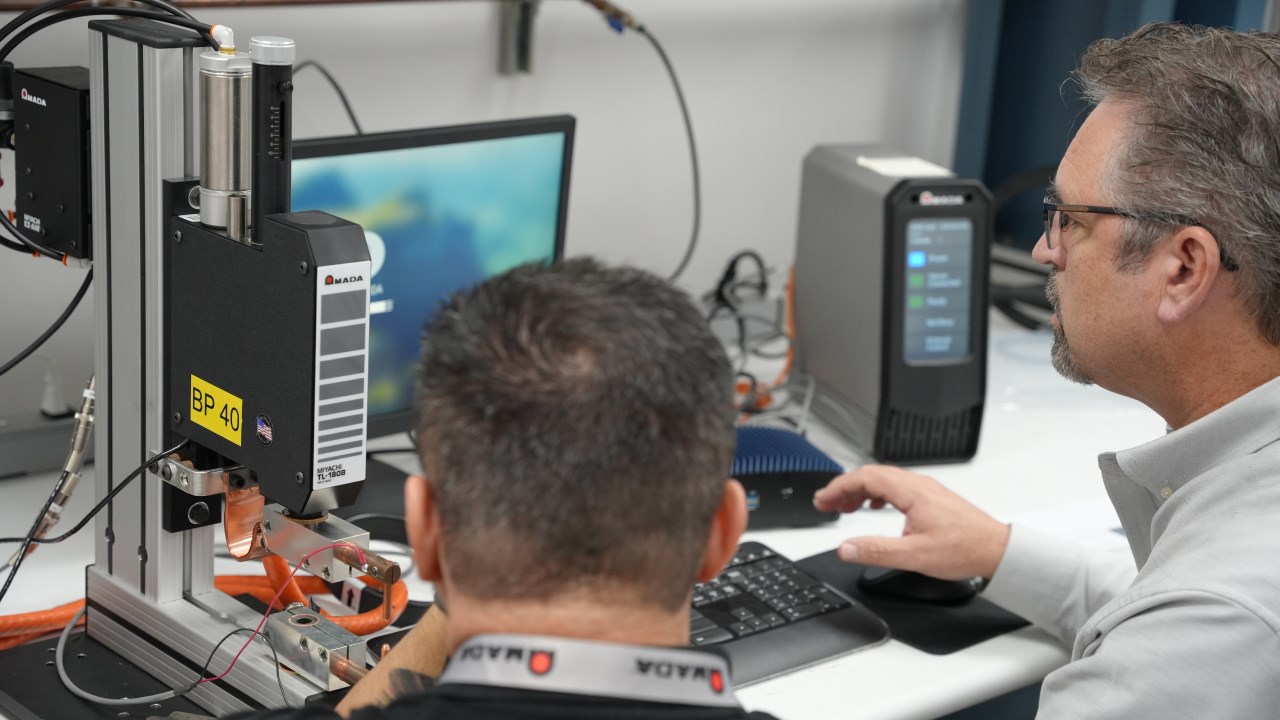 Kurt Sieber at Amada Weld Tech Applications Lab