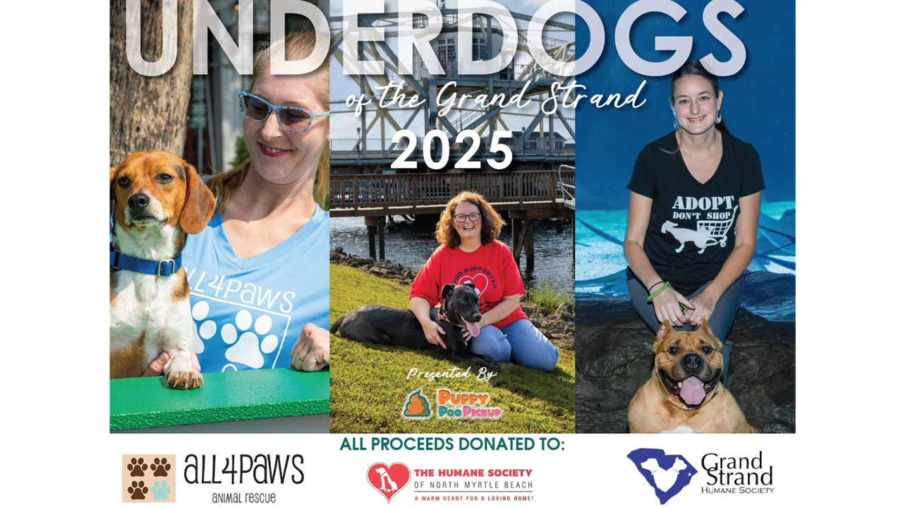 Our 2025 Underdog Calendar we produce and donate ALL proceeds to our local rescues