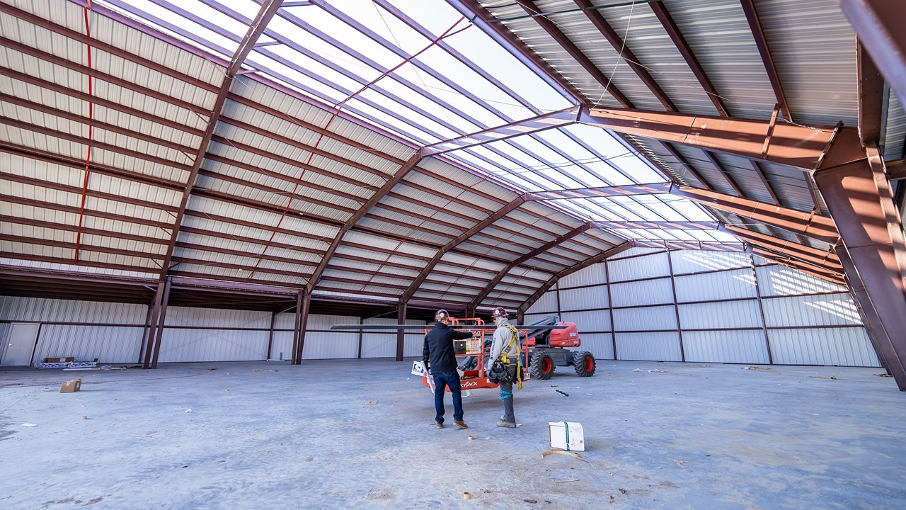 Large Gambrel Metal Building