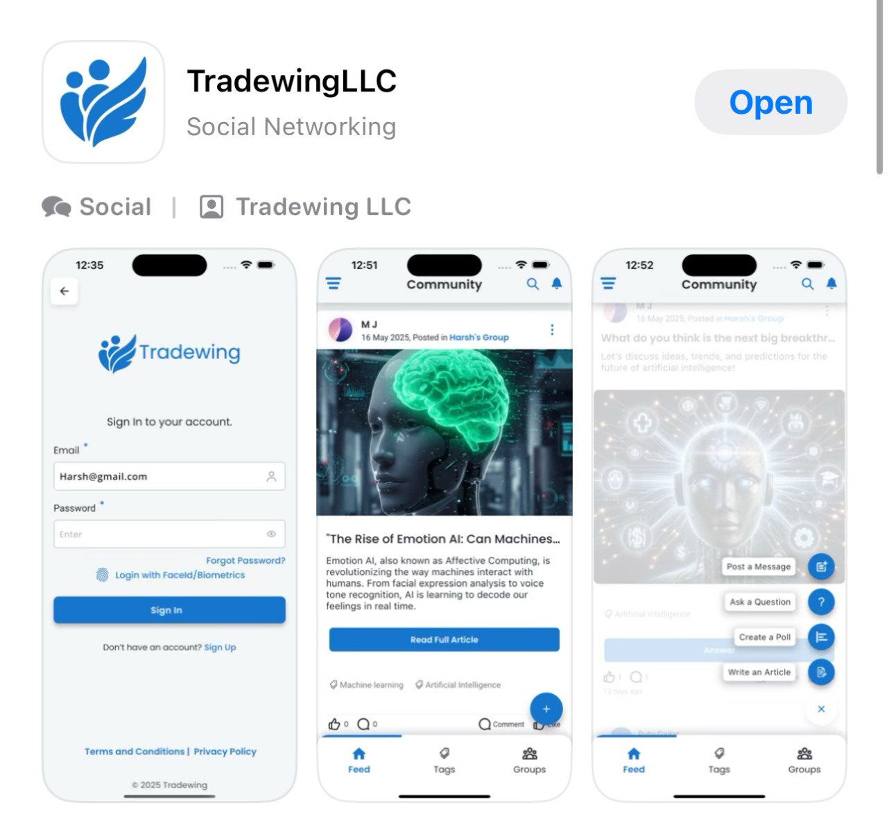 Tradewing App
