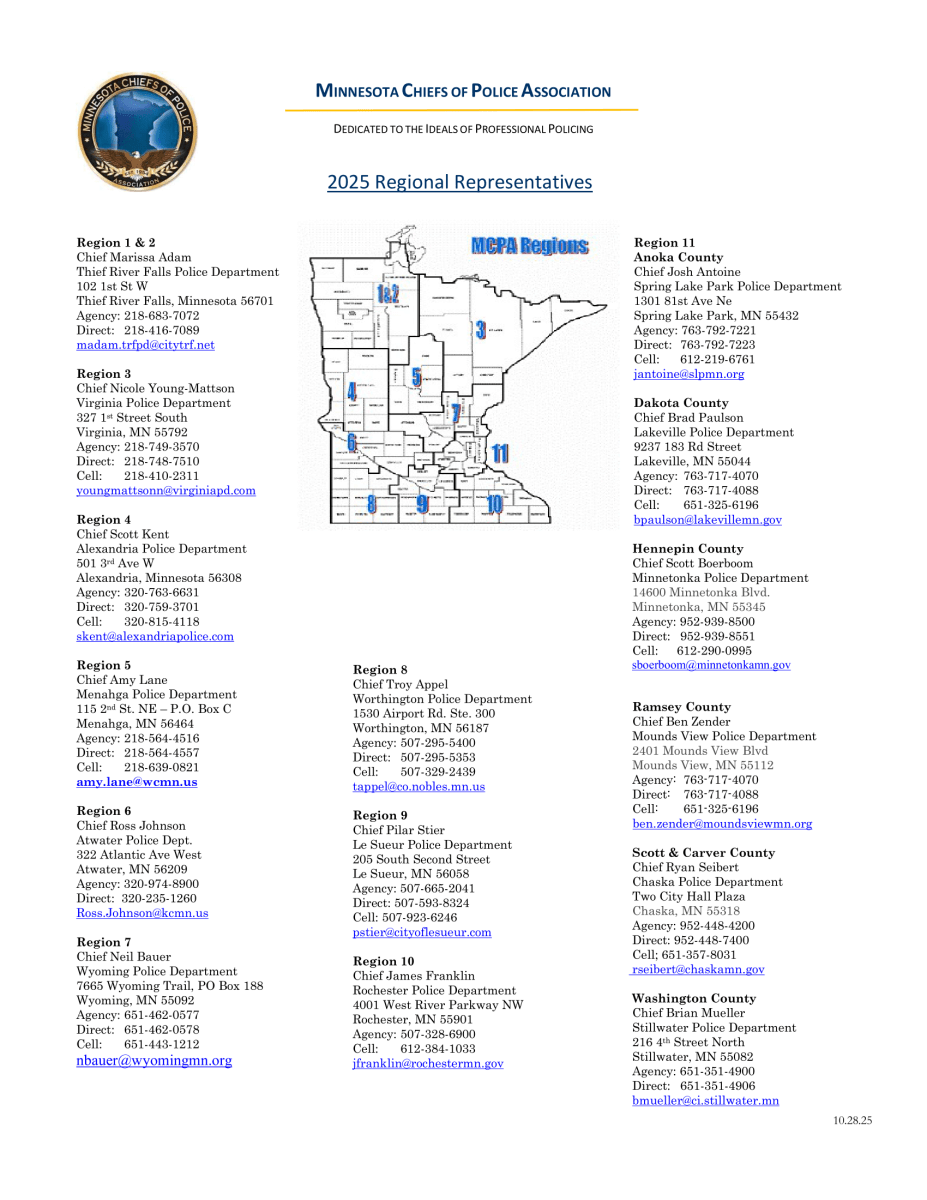 MCPA Regional Rep. list