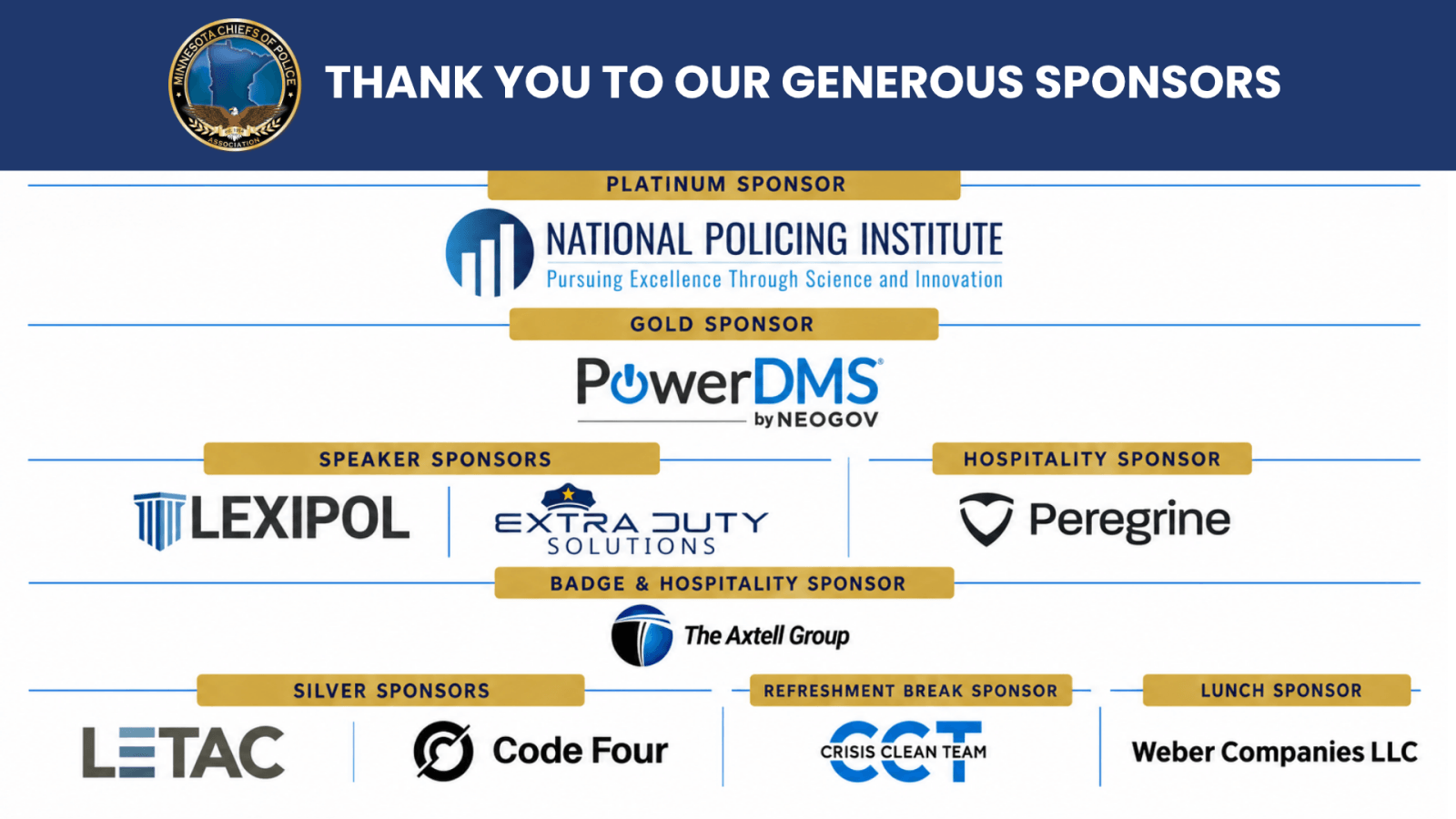 2026 Fall Summit Sponsors