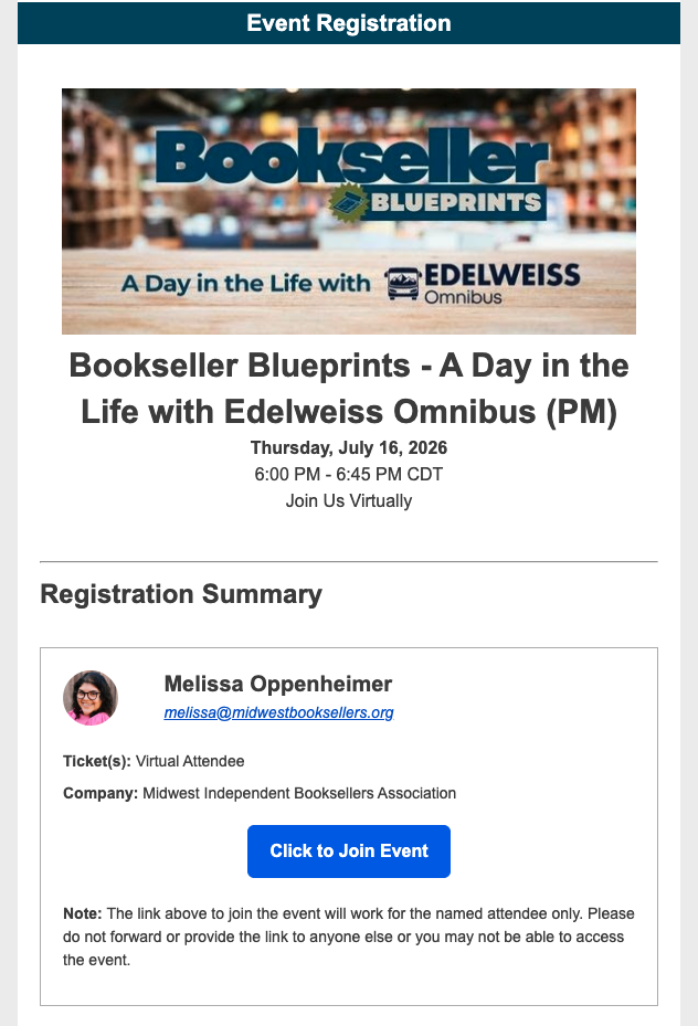 Confirmation email image