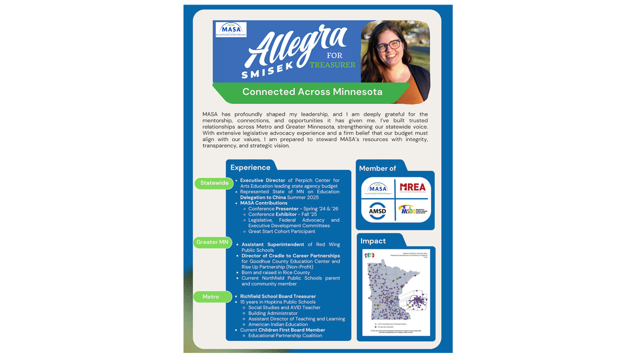 Allegra Smisek for MASA Treasurer