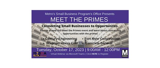 WMATA's Small Business Programs Office Presents: Meet the Primes