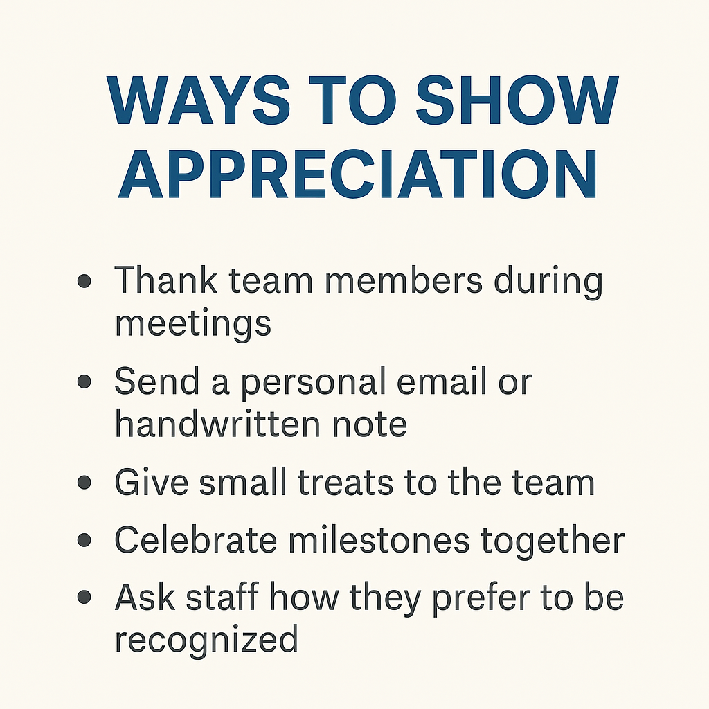 Ways to recognize your staff