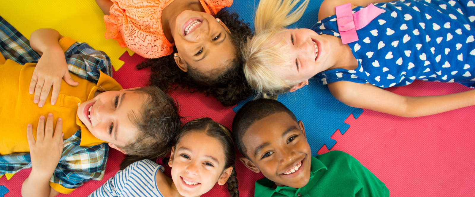 Five children in a circle