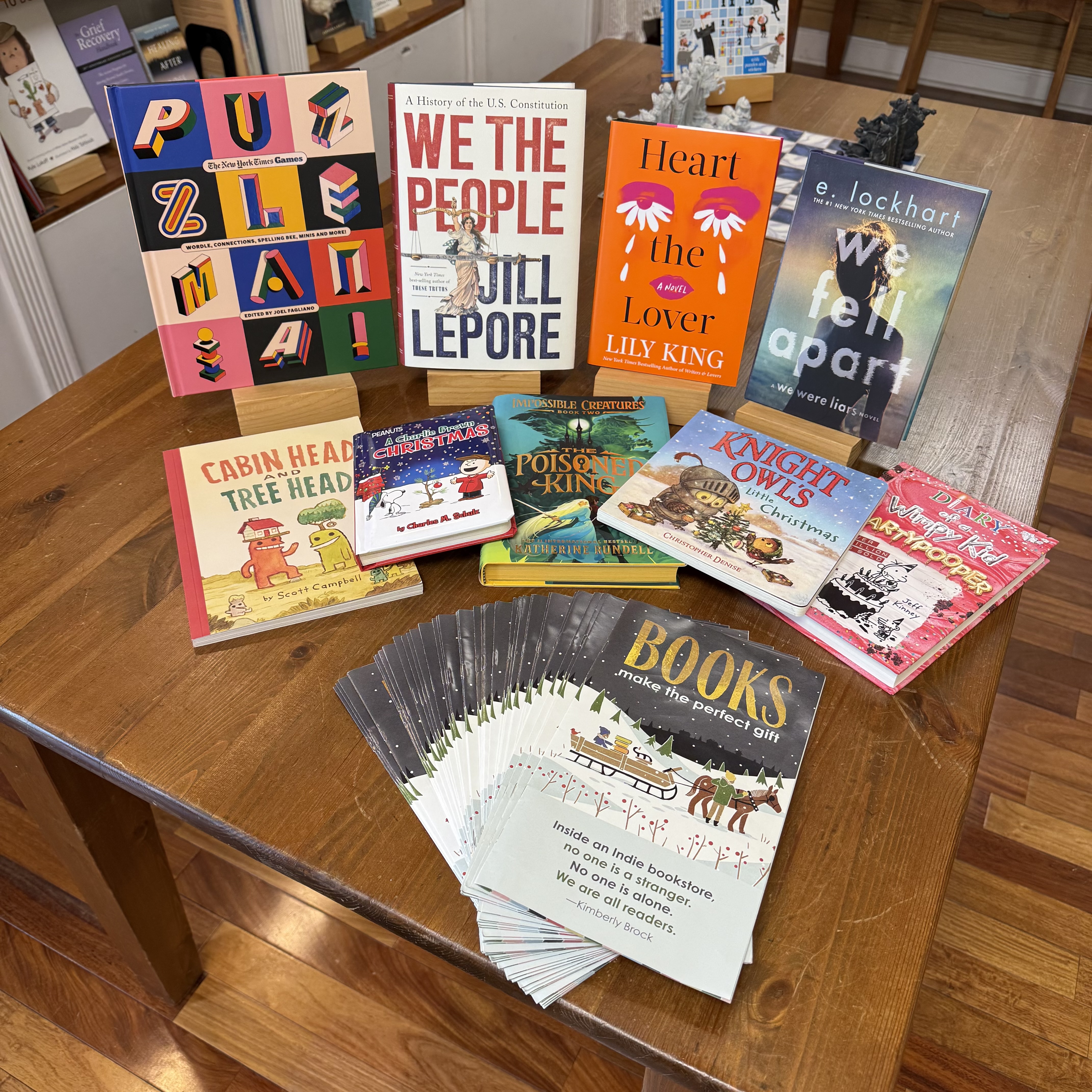 winter catalog table display