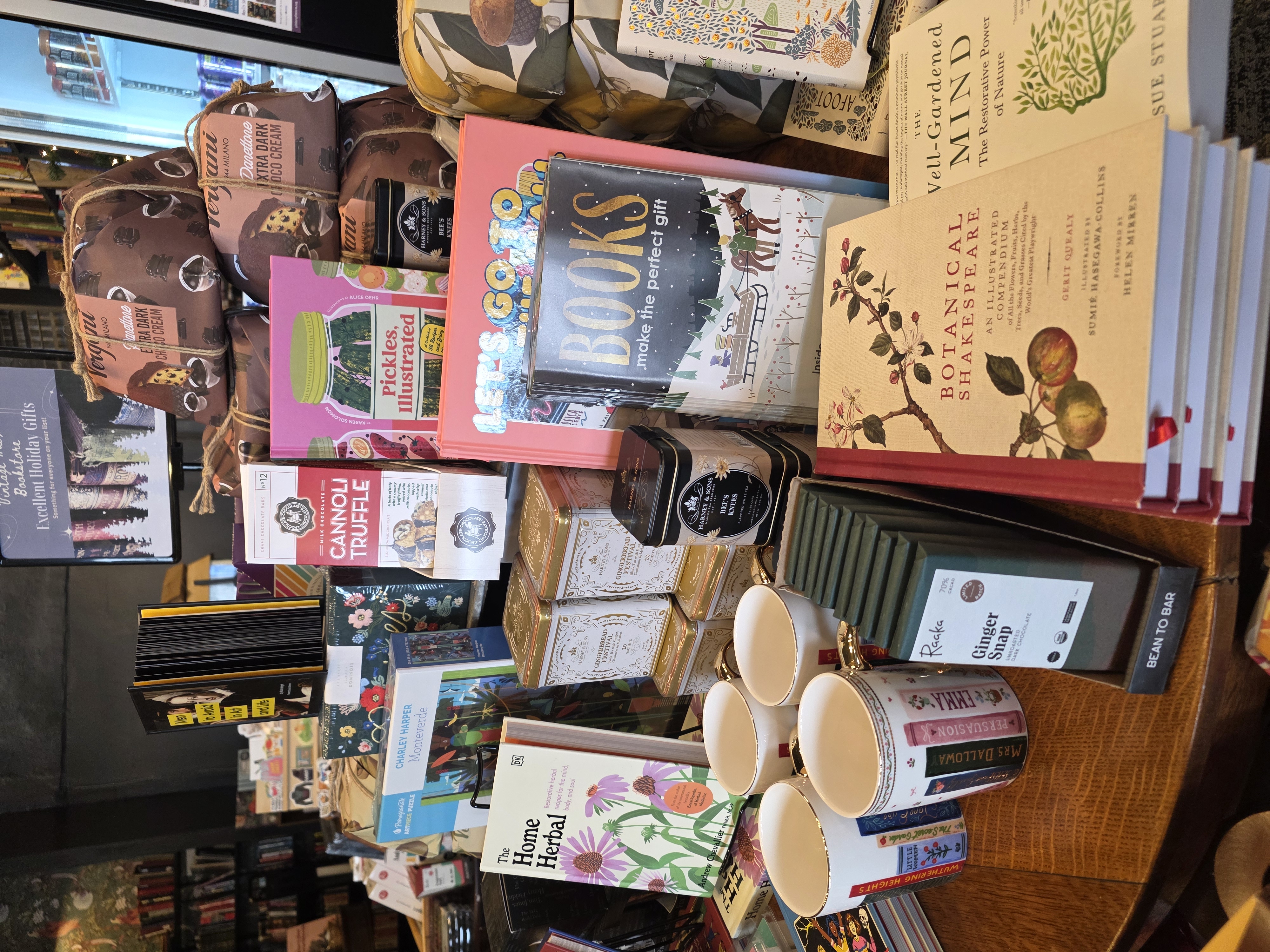 winter catalog round table display