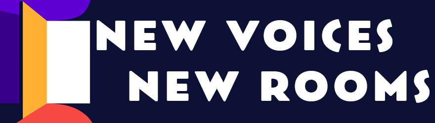 new voices new rooms wide banner logo