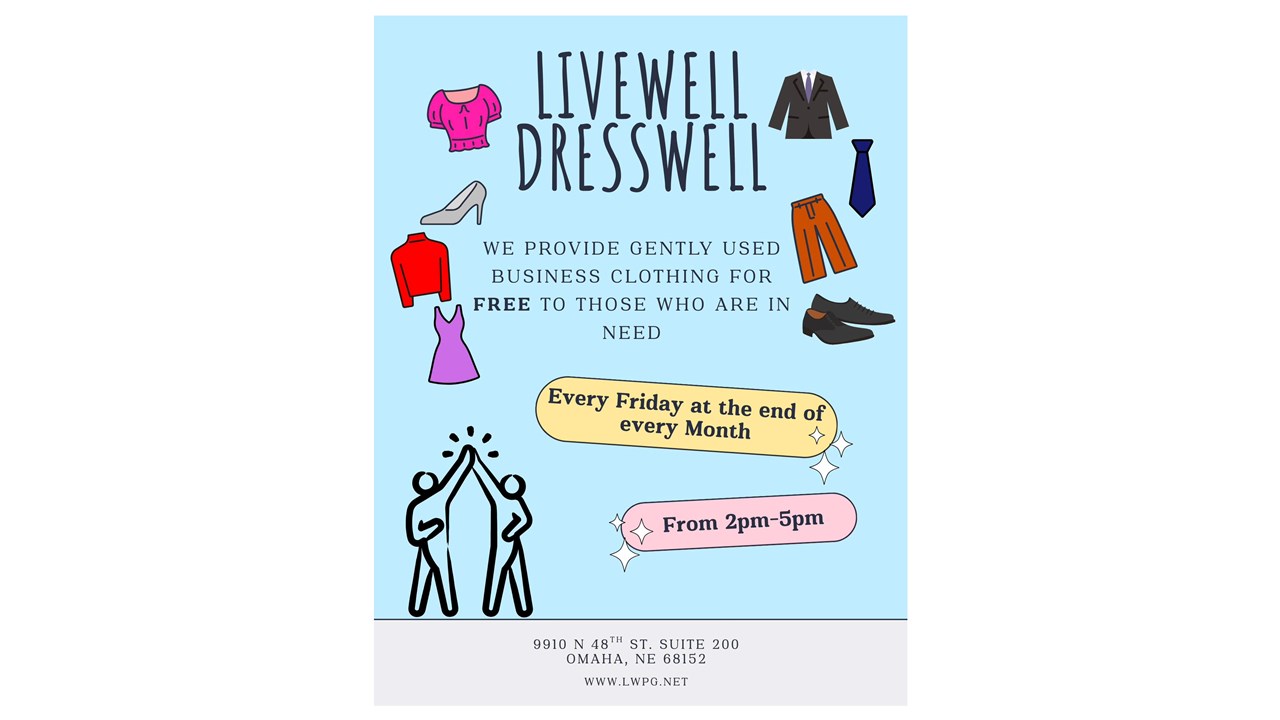 LiveWell DressWell End of month Fridays Flyer